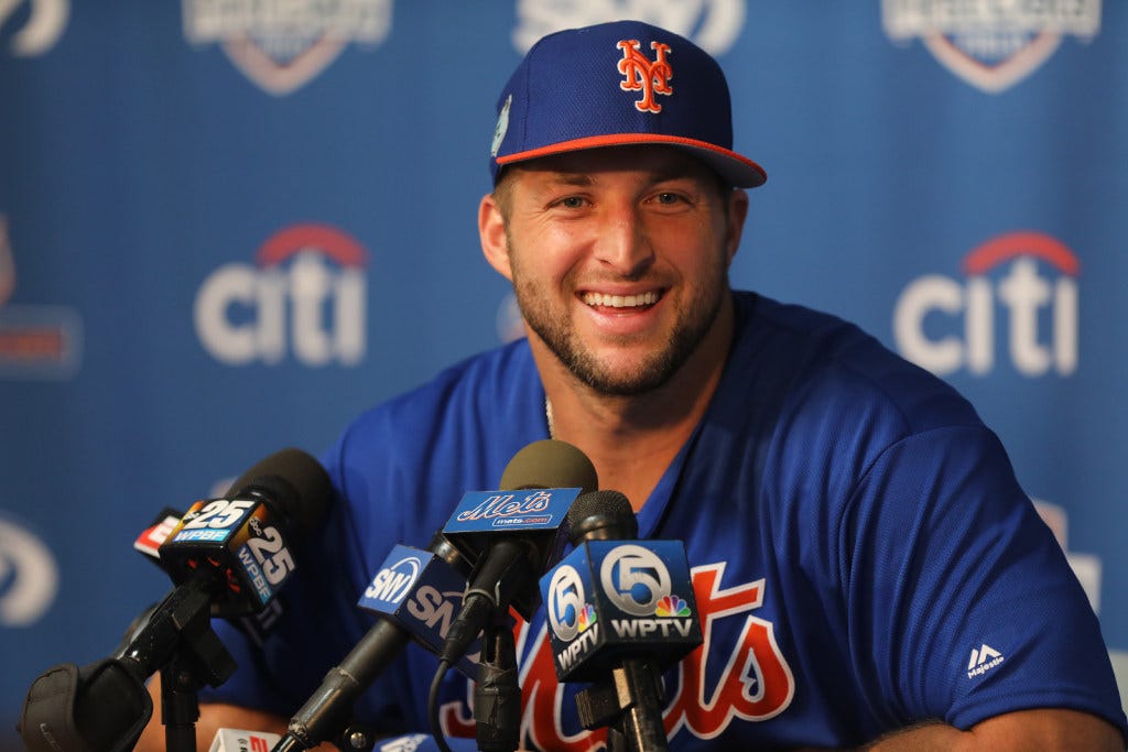 tim tebow baseball shirt